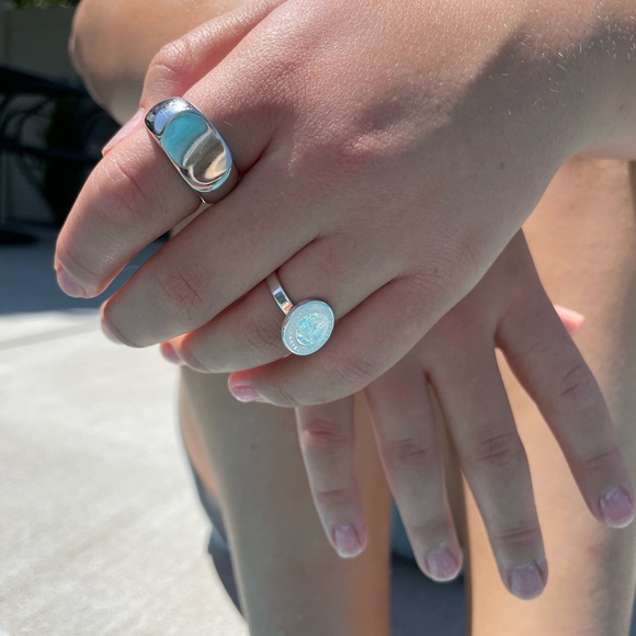 Jennifer Fisher NEW Horizontal Scoop Silver Ring Various Sizes MSRP $225 - Picture 4 of 9